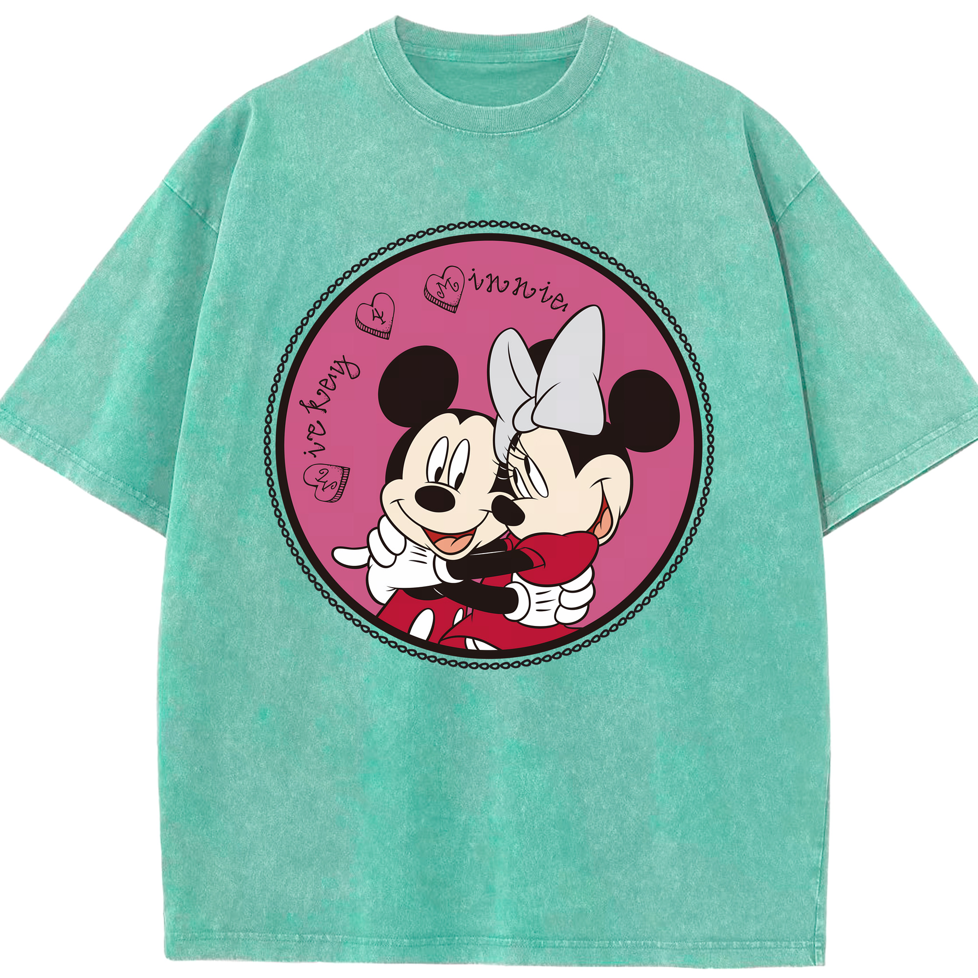 （画像用） ミッキーマウス Mickey Mouse 綿100% ヴィンテージ風 半袖Tシャツ（フロントプリント）